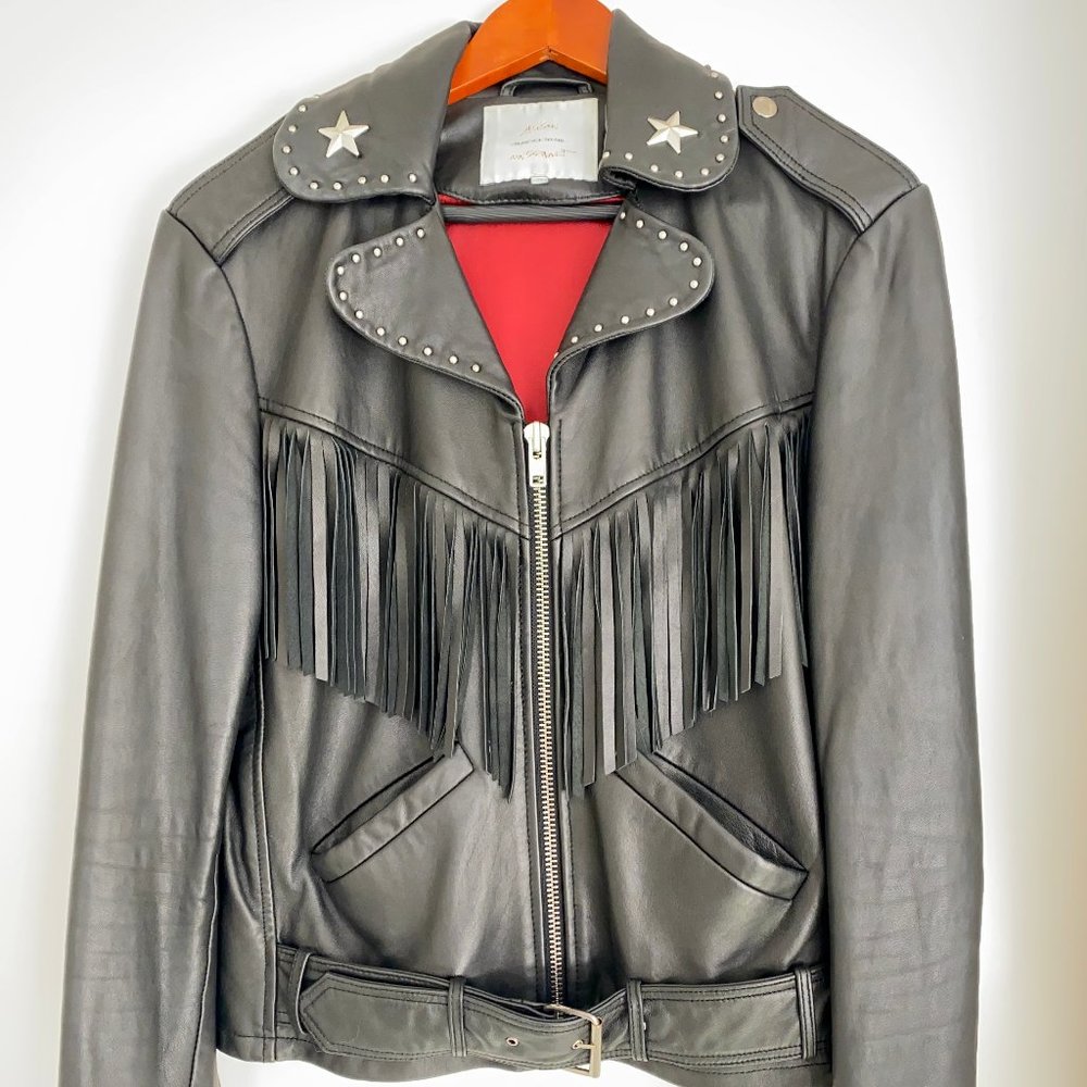 Alison Mosshart x Surface To Air — Vintage Indiesleeze Leather Fringe Rider Jack